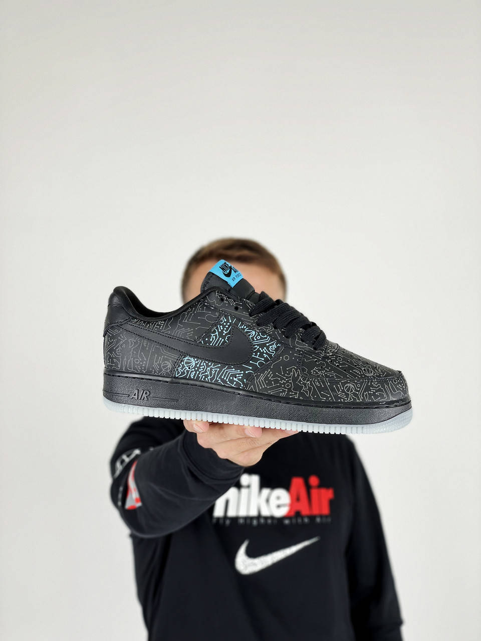 

Nike Air Force 1 Low «Space Jam» ( Найк Аир Форс 1 низкие Space Jam), Черный