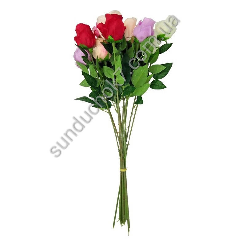 

Искусственные цветы Премиум Роза декоративная на ножке красивая , 630 мм