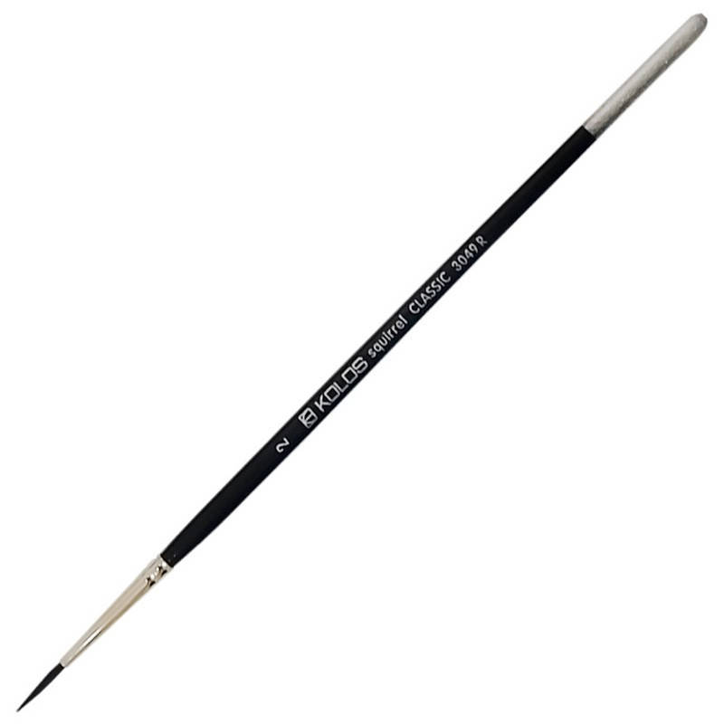 

Пензлик білка круглий KOLOS Classic 3049R, №2 з короткою ручкою