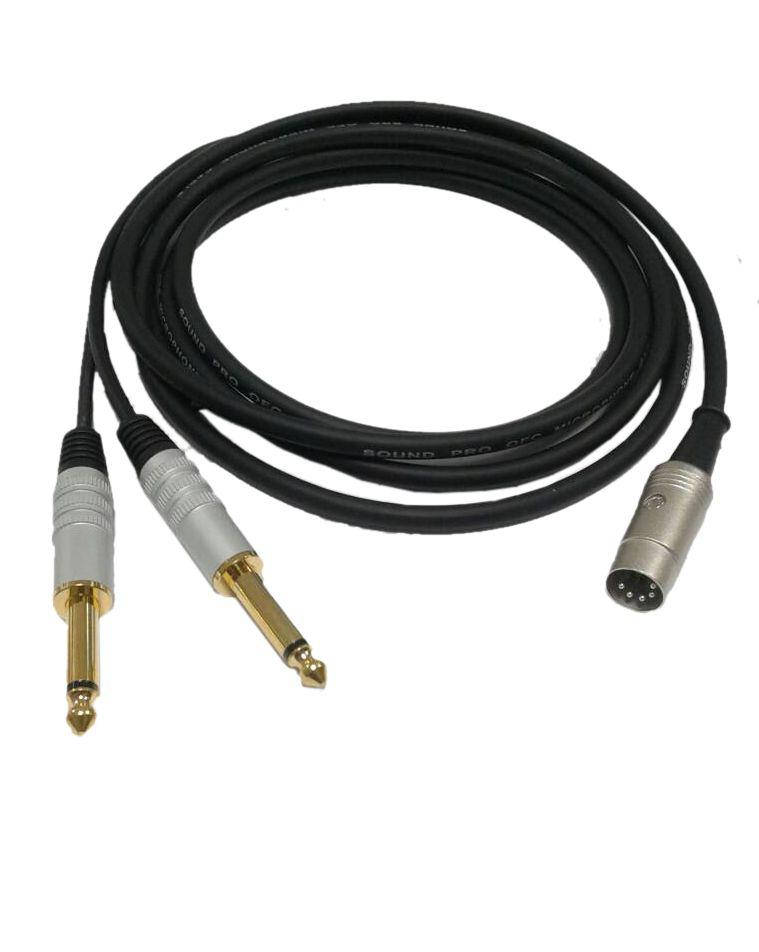 

Шнур MIDI (2шт 6,3 моно-шт DIN 5pin 45%)
