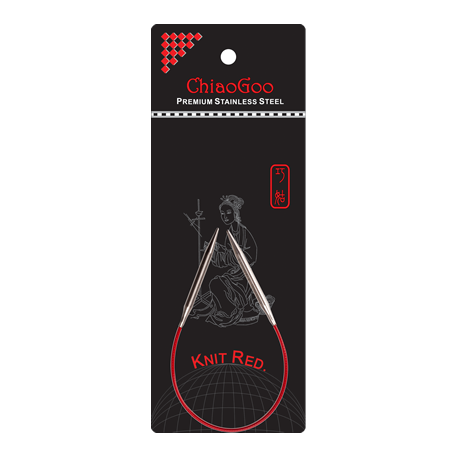 

CHIAOGOO SS KNIT RED (23 СМ) № 2.5 мм Круговые спицы для вязания., Красный