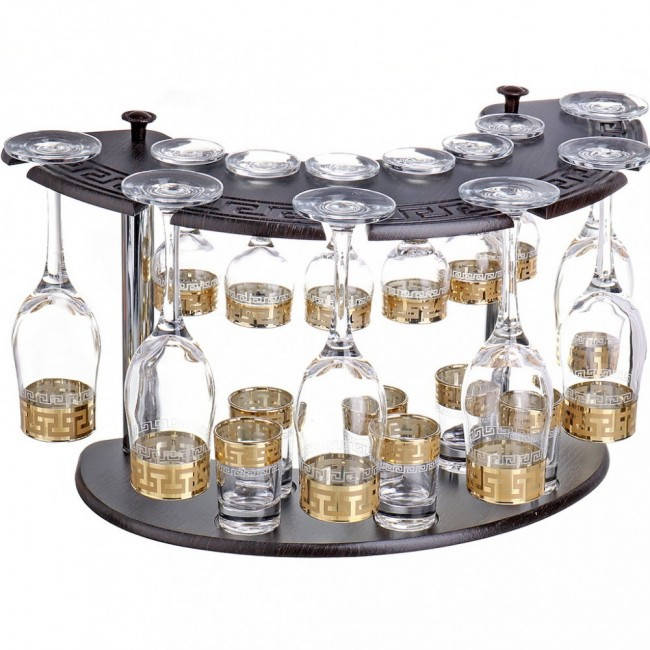 

Набор ОСЗ Версаче с барной стойкой 19 предметов (GE08-160/164/837BS), Прозрачный