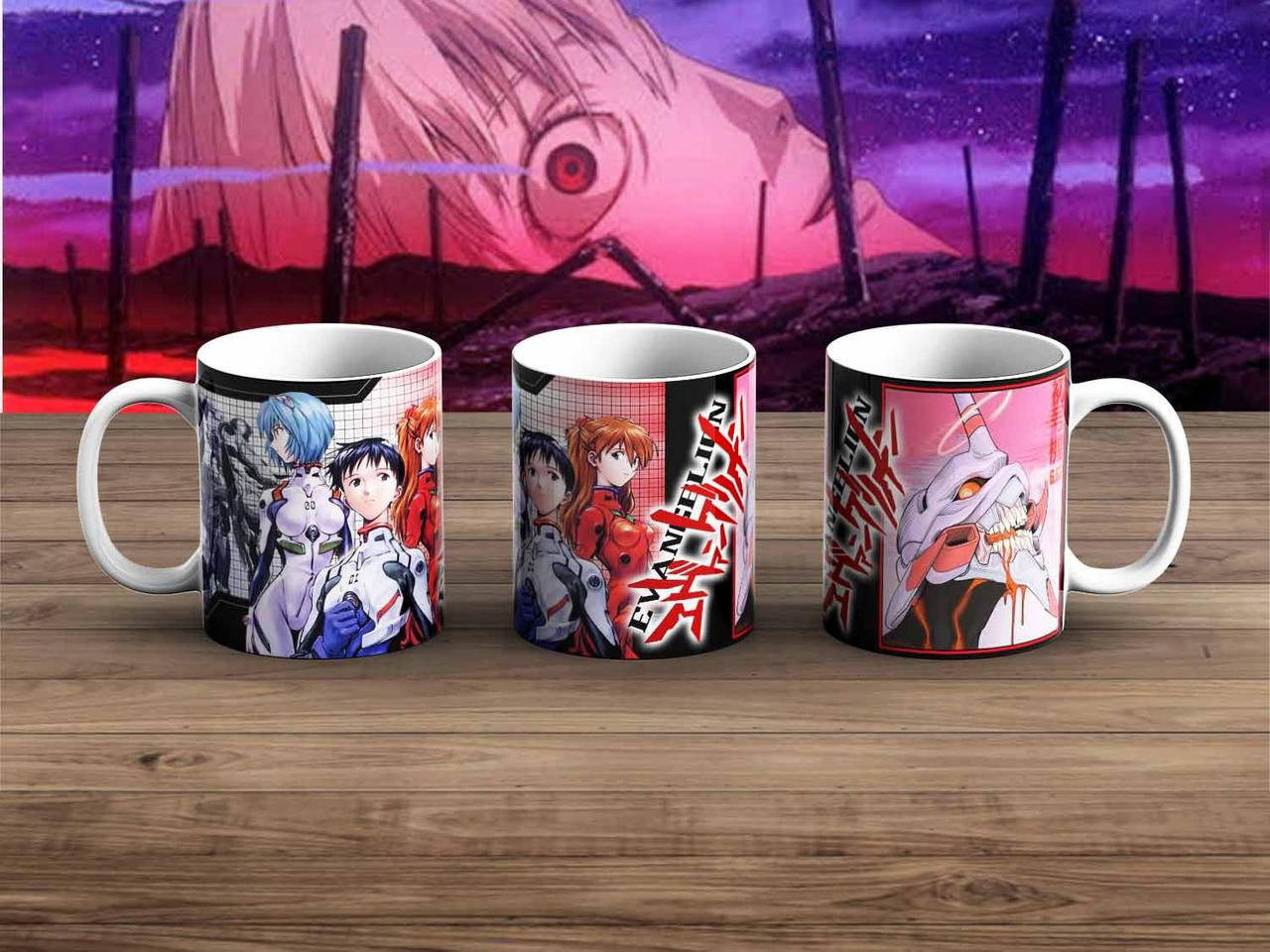 

Чашка Evangelion "Герои аниме" кружка Евангелион, Розовый