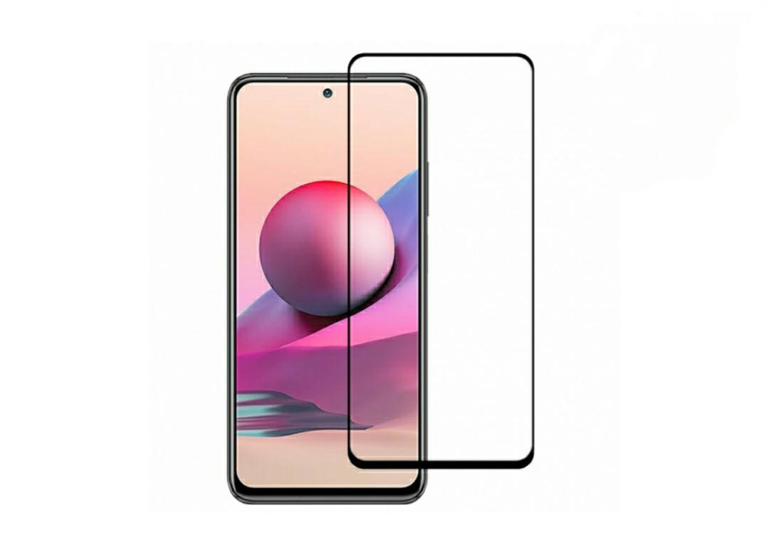 

Закаленное защитное стекло на Xiaomi Redmi Note 10S Черная рамка, Черный