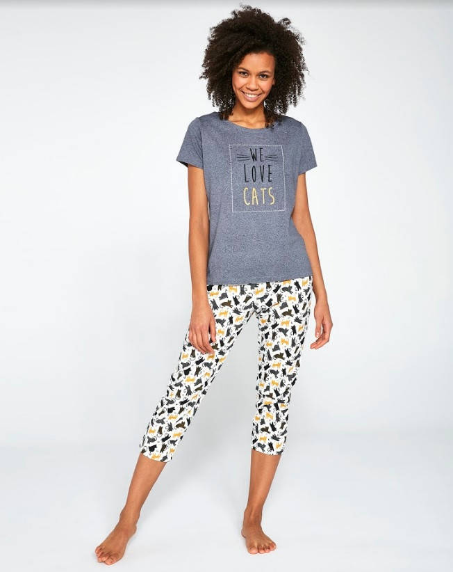 

Женская пижама CORNETTE PD-497/196, 100 % хлопок L меланж - темно-серый