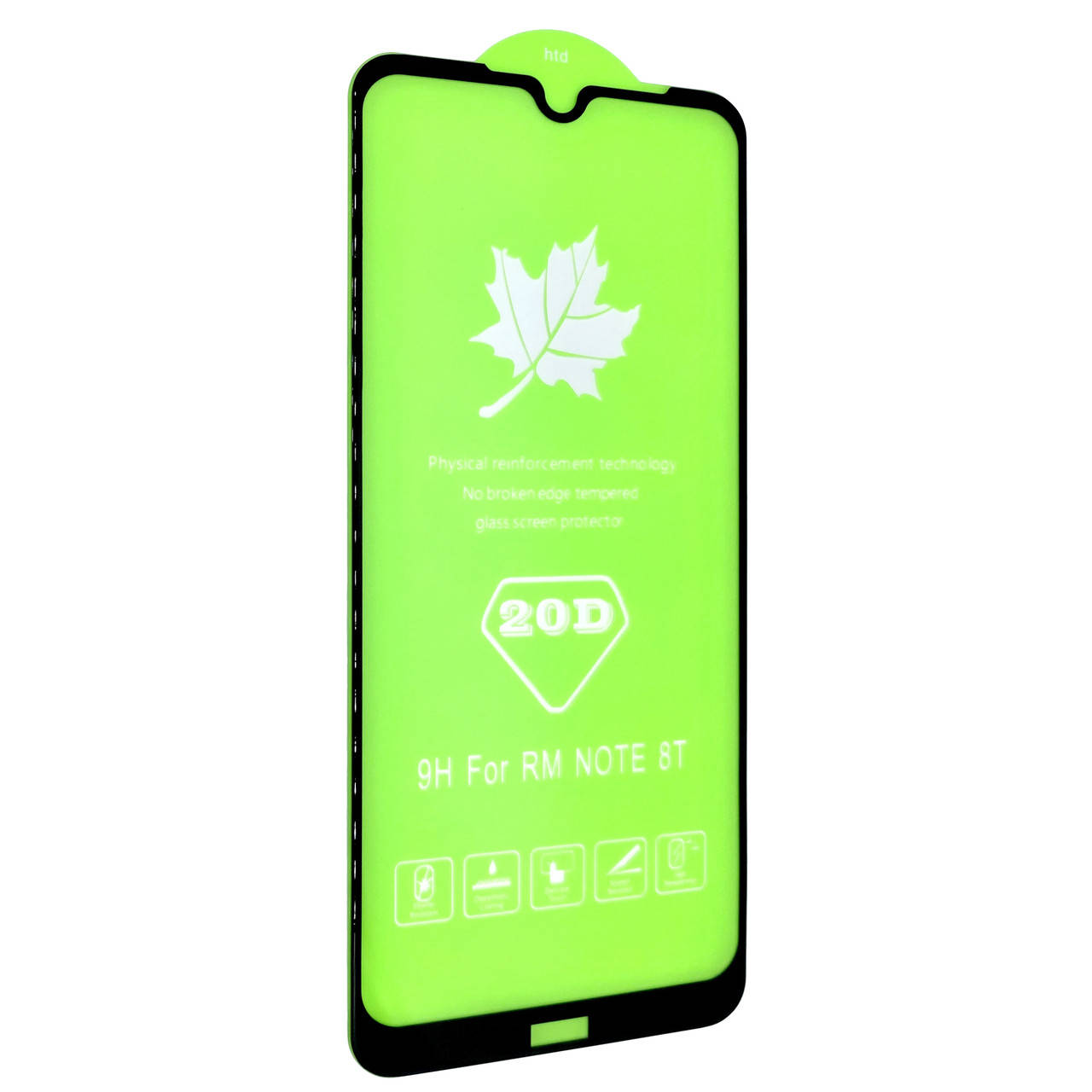 

Защитное стекло DK Full Glue 20D для Xiaomi Redmi Note 8T (black), Черный
