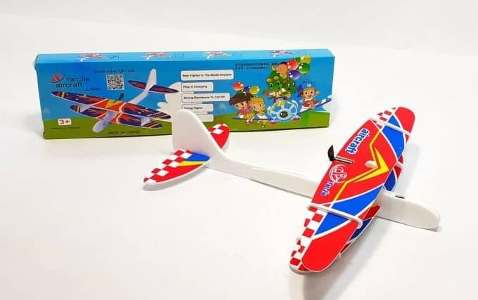 

Самолет с моторчиком Air Craft USB, планер метательный, летающий самолет, биплан Синий