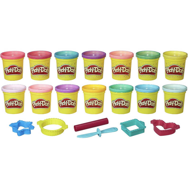 

Play-Doh Sparkle and Bright . Пластилин с блёстками и классический