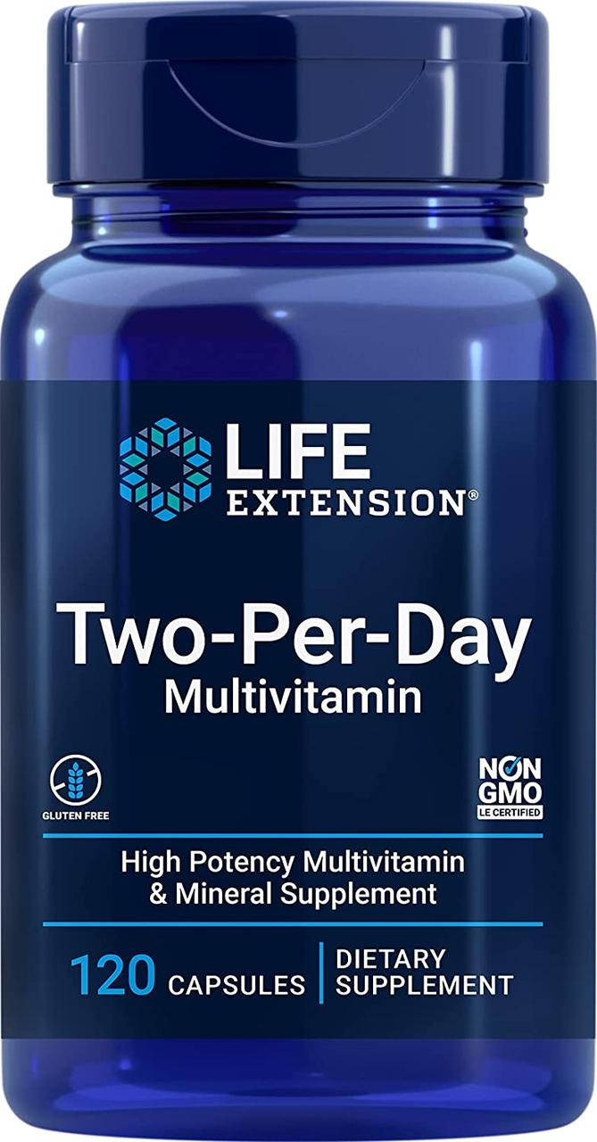 

Life Extension Two-Per-Day / Мультивитамины дважды в день 120 капсул