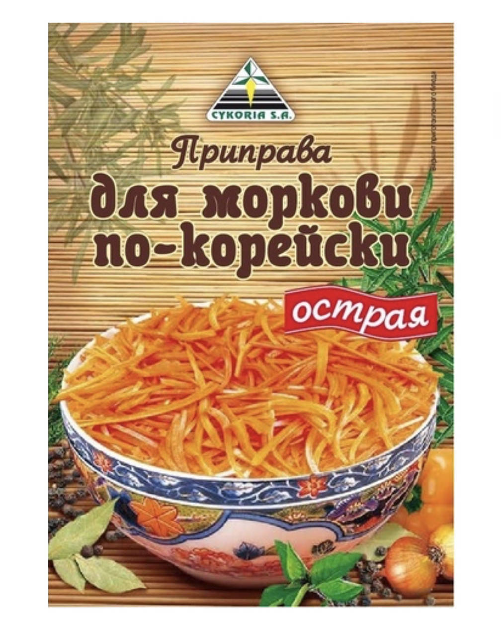 

Приправа для моркови по-корейски острая 30гр ТМ «Cykoria s. a.»