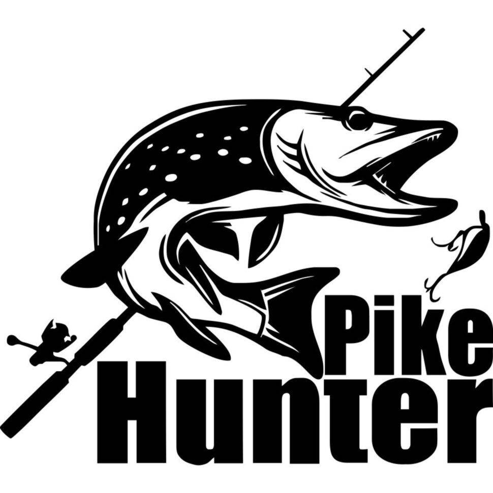 

Виниловая наклейка на автомобиль - Pike hanter | Охотник на щуку