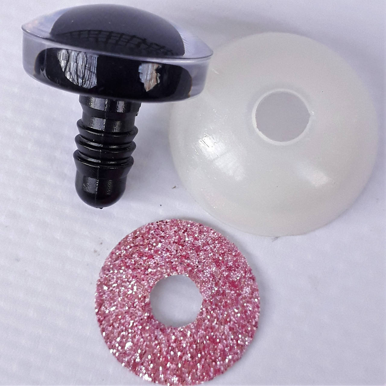 

Глазки для игрушек 20мм, глитерные, с заглушкой. Светло - розовые.