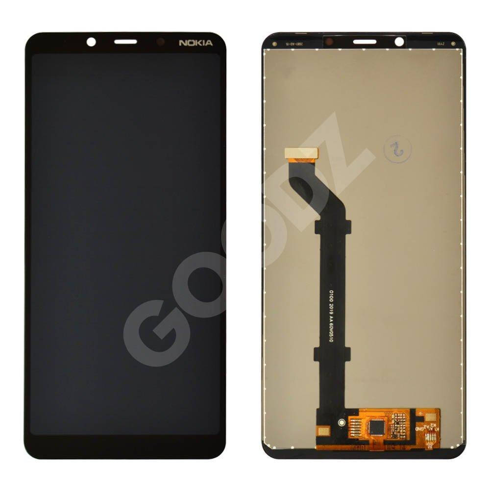 

Дисплей для Nokia 3.1 Plus Dual Sim с тачскрином в сборе, цвет черный
