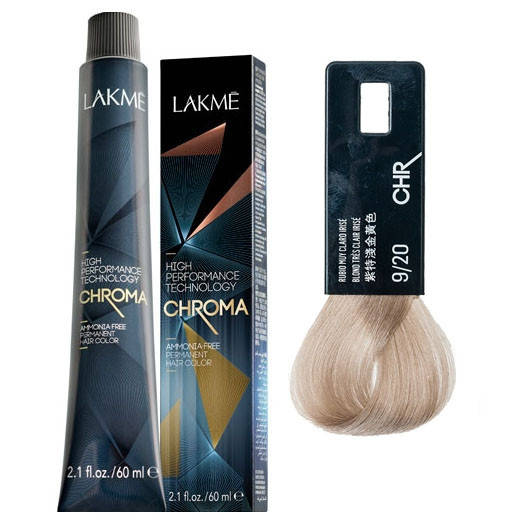 

Безаммиачная крем-краска для волос Lakme CHROMA 9/20 Светлый блондин фиолетовый