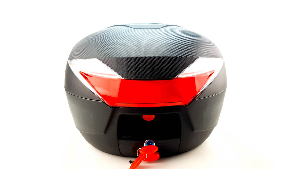 

Кофр пластиковой для мотоцикла (багажник) HF-819 черный мат