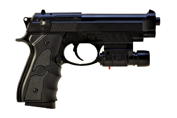 

G052BL Страйкбольный пистолет Galaxy Beretta 92 с лазерным прицелом пластиковый