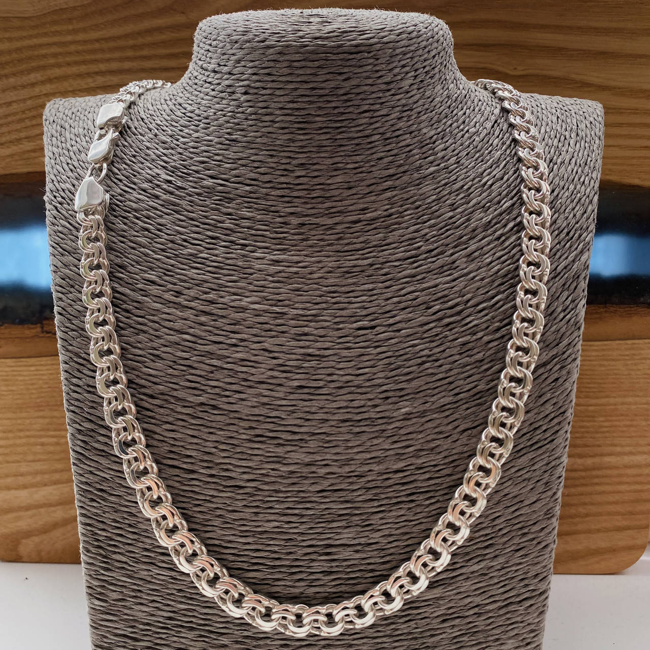 

Серебряная цепочка 925 пробы БИСМАРК 60 СМ