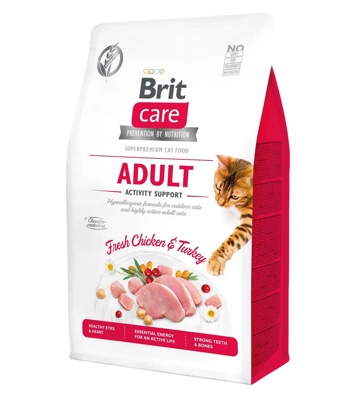 

Brit Care Cat GF Adult Activity Support корм для кошек (курица и индейка) 2кг
