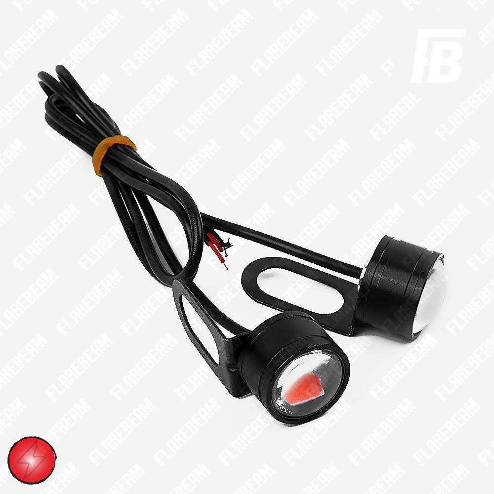 

Стоп-сигналы "Орлиный глаз" LED на кронштейне, Ø23 мм, линза, со стробоскопом, SMD 5630*03, чёрный корпус, 2