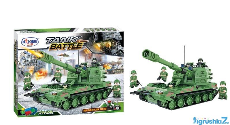 

Конструктор 1311 “Военная техника”, 593 деталей, в коробке