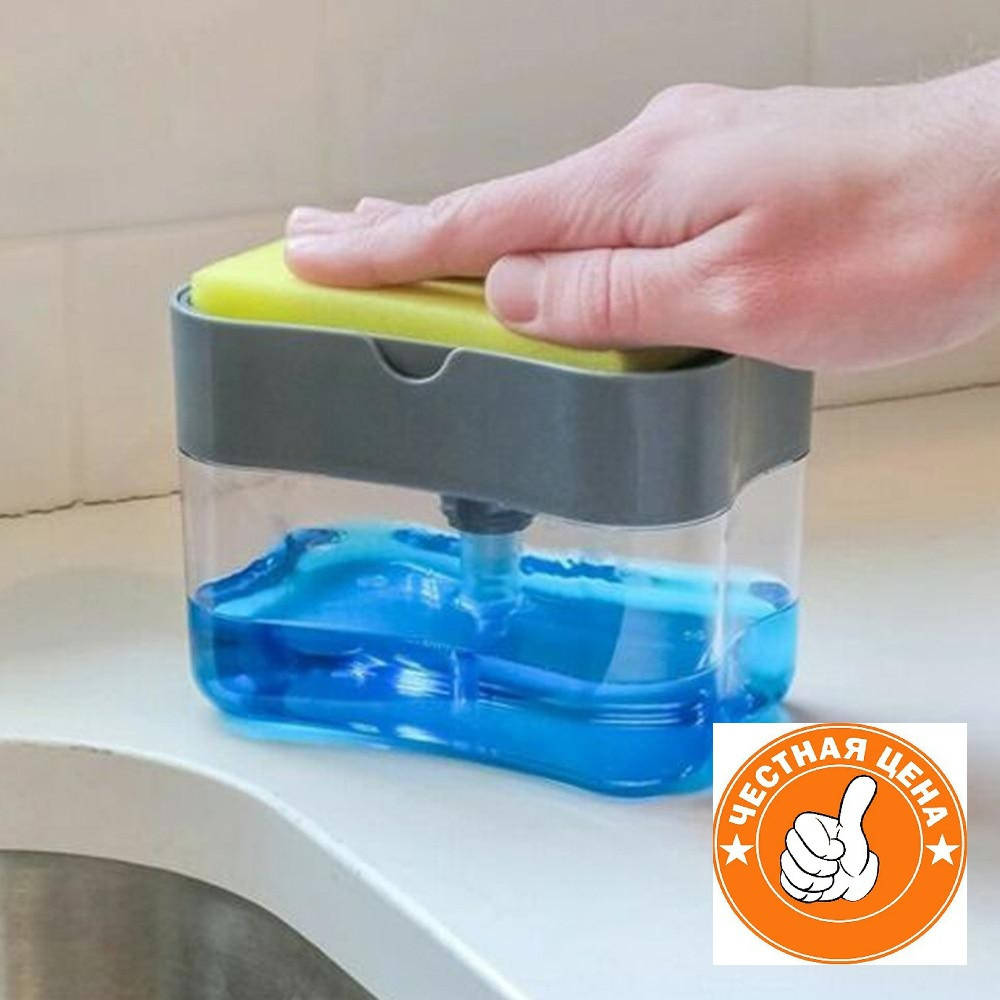 

Нажимной дозатор для мыла для губки Soap Pump Sponge Caddy
