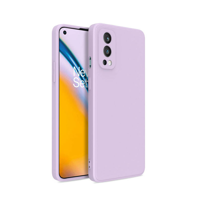 

Силиконовый чехол для OnePlus Nord 2 Сиреневый микрофибра soft touch