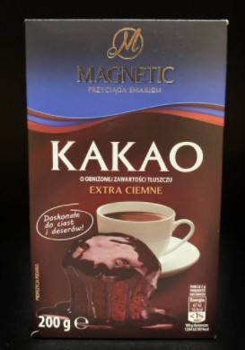 

Какао порошок Cacao Magnetic extra ciemne 200 g 5900910010906
