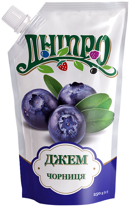 

Джем Черника ТМ Дніпро, дой-пак 250 г