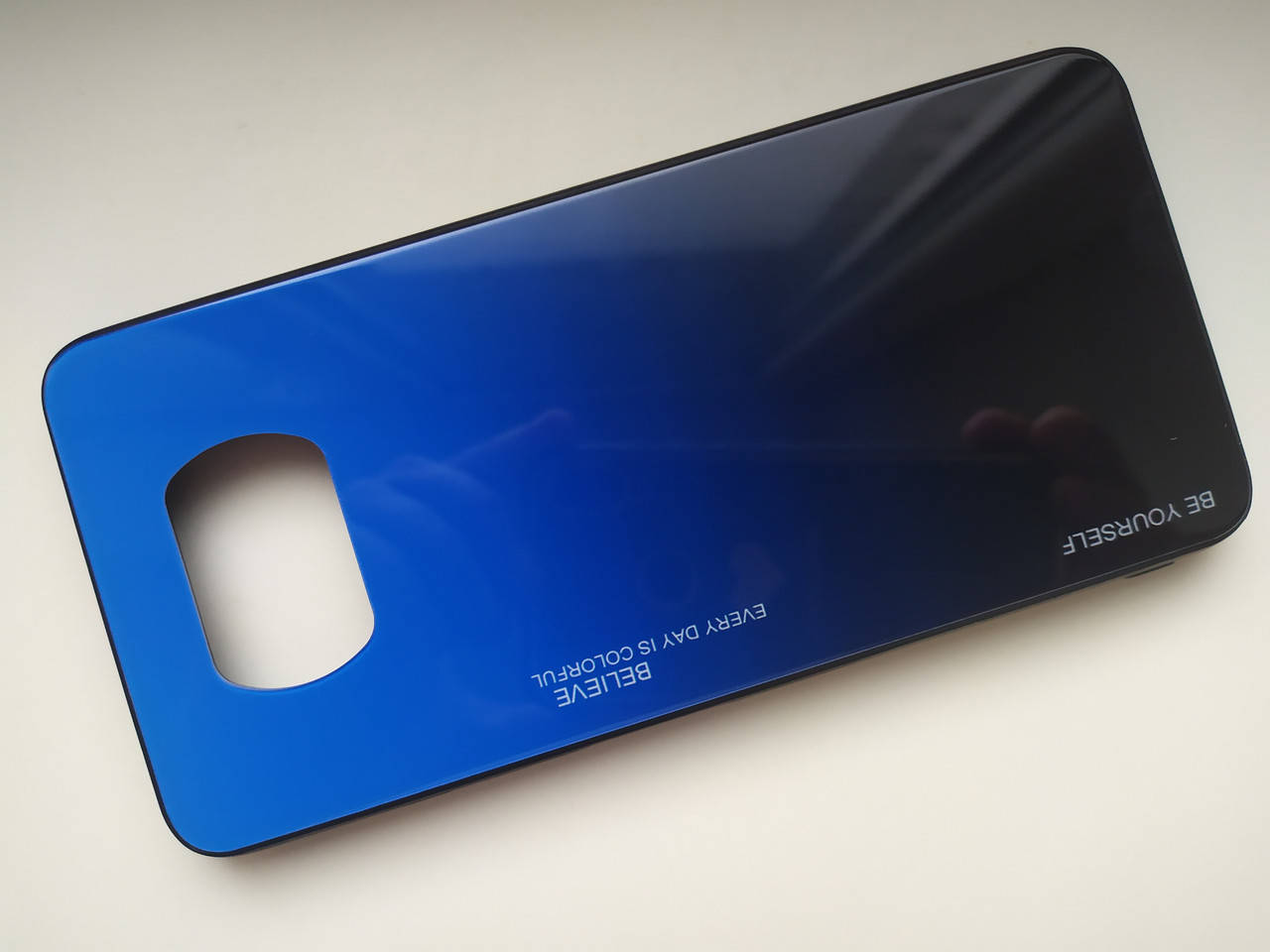 

Чехол градиент стеклянный для Xiaomi POCO X3, Синий