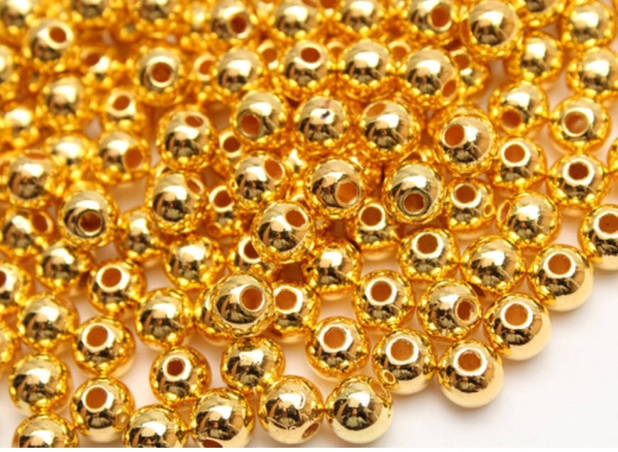 

Бусины гальванические Lux , размер 6 мм , цвет золото , набор 50 шт