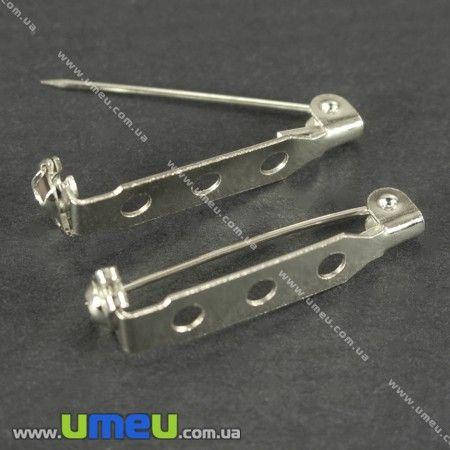 

Основа для броши, 27х5 мм, Светлое серебро, 1 шт (OSN-000465)