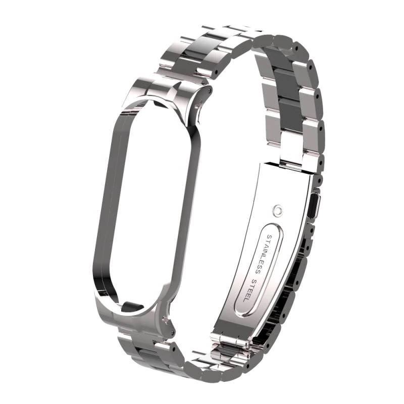 

Pемешок для фитнес-браслета Xiaomi Mi Band 5 и 6 Bead design Silver