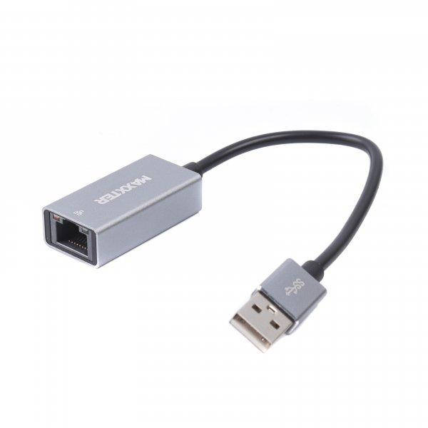 

Адаптер с USB на Ethernet Maxxter NEA-U2-01 100 Mbps металл