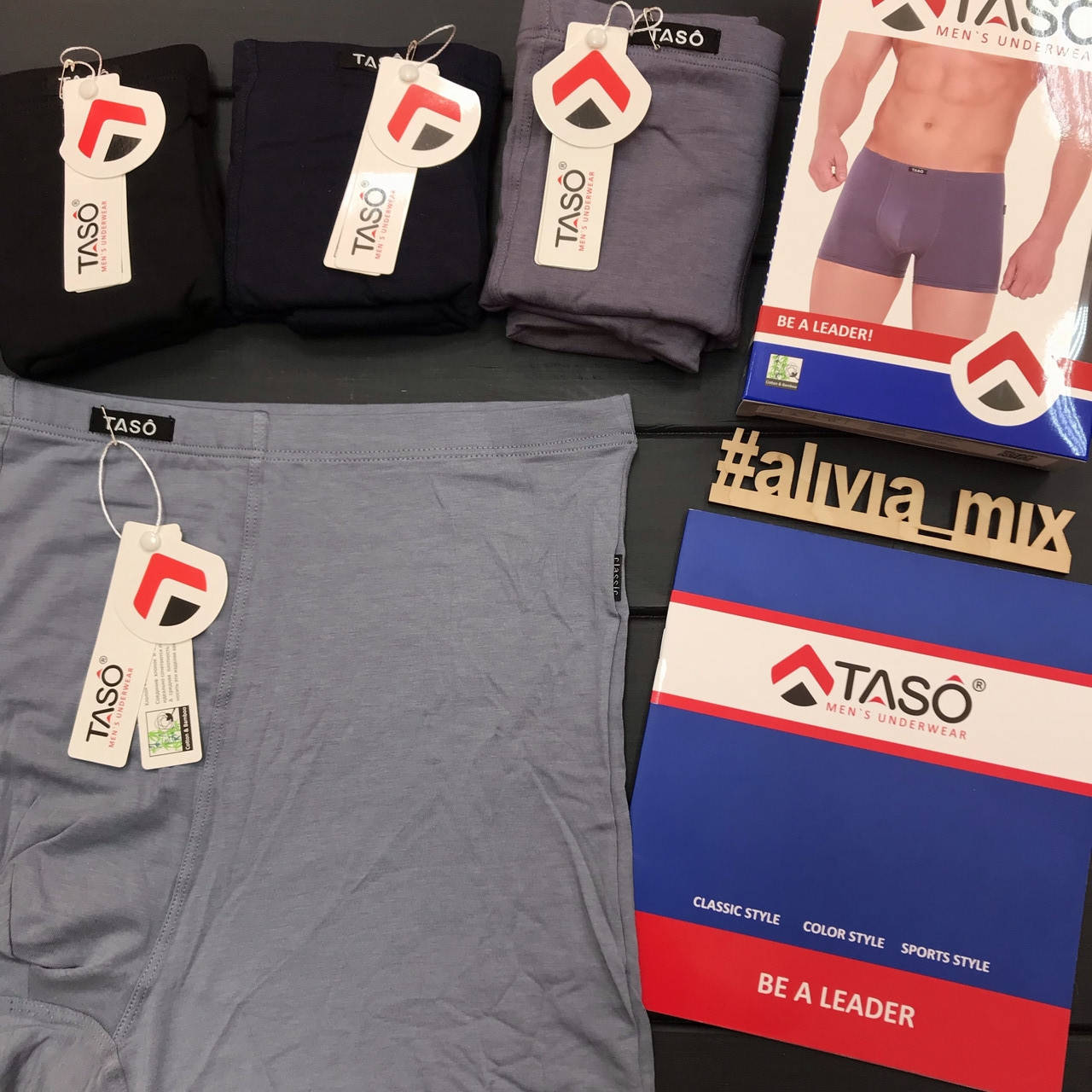 

Мужские боксеры больших размеров TASO баталы 5XL, Светло серый