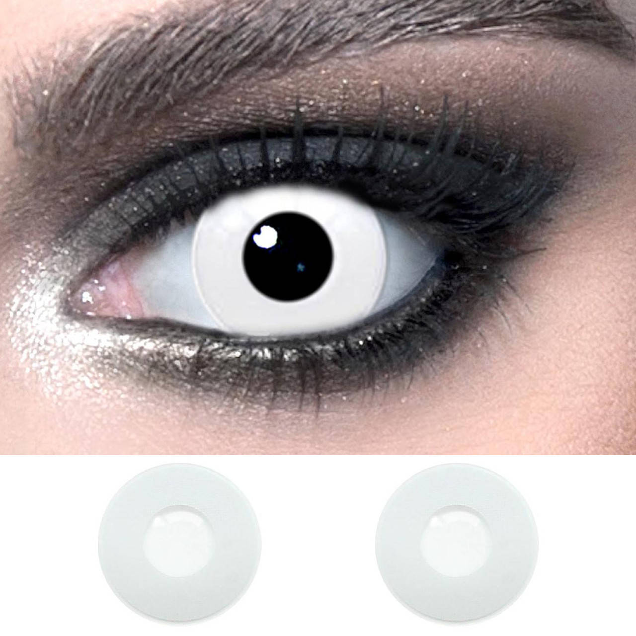 

Цветные линзы контактные белые ELITE Lens White 14,5 мм. (N0225)