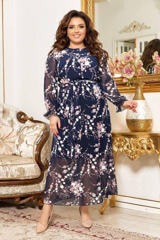 

Женское шифоновое платье в пол до 58 размера