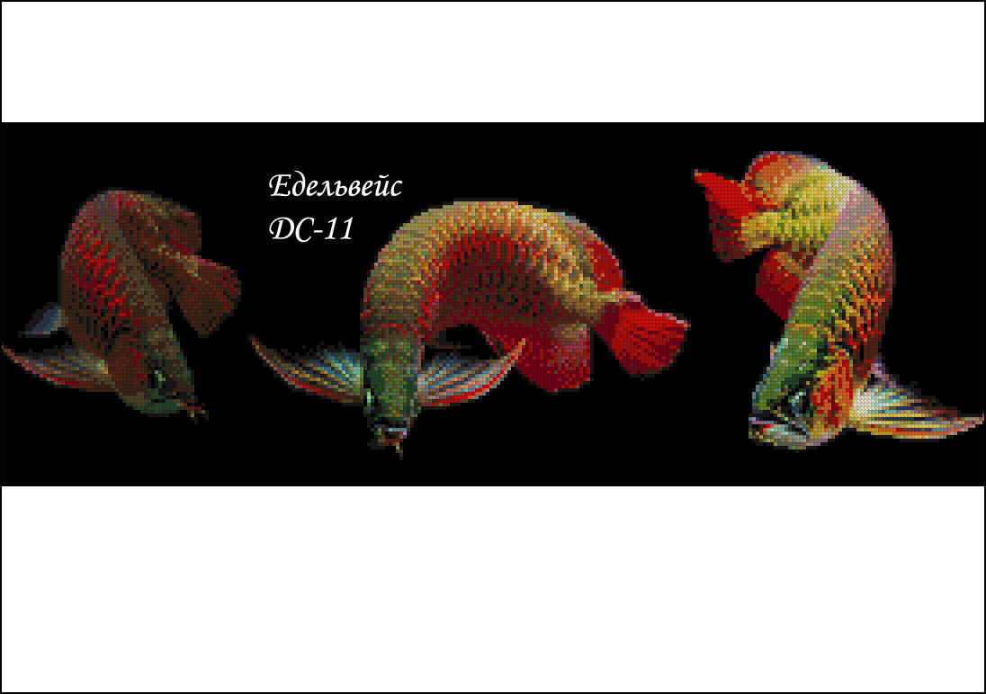 

Заготовка для вышивания бисером или нитками Рыбки