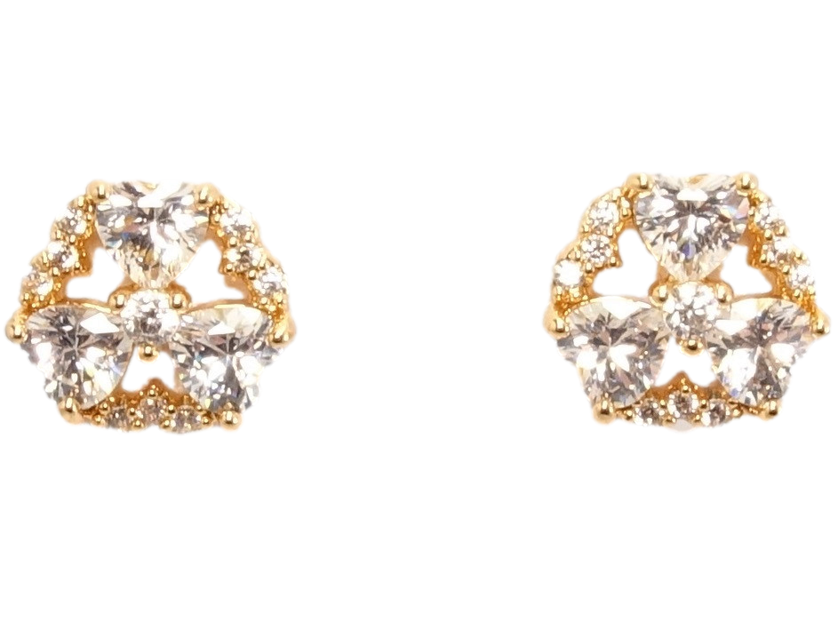 

Серьги Xuping Позолота 18K гвоздики "Декоративные круги из кристальных сердечек"