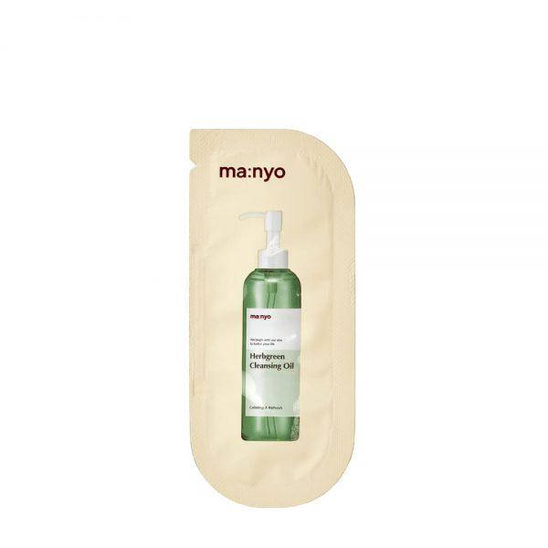 

Очищающее гидрофильное масло с экстрактами трав MANYO Herb Green Cleansing Oil, 2 мл( пробник)