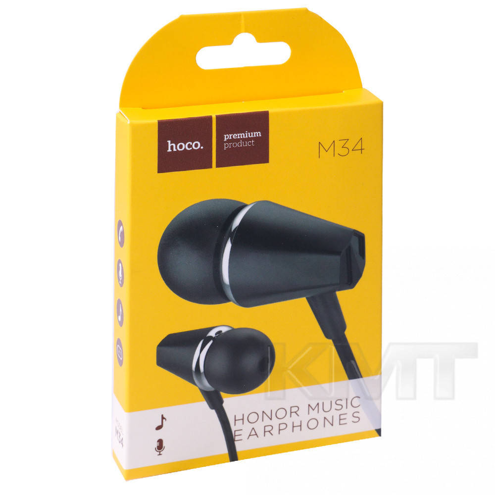 

Наушники с микрофоном Hoco M34 Honor Music — Black, Черный