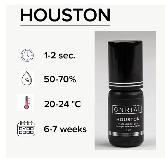 

Клей для нарощення вій Houston ONRIAL 5 мл, Черный