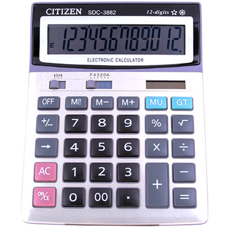 

Калькулятор Citizen SDC-3882, Серый