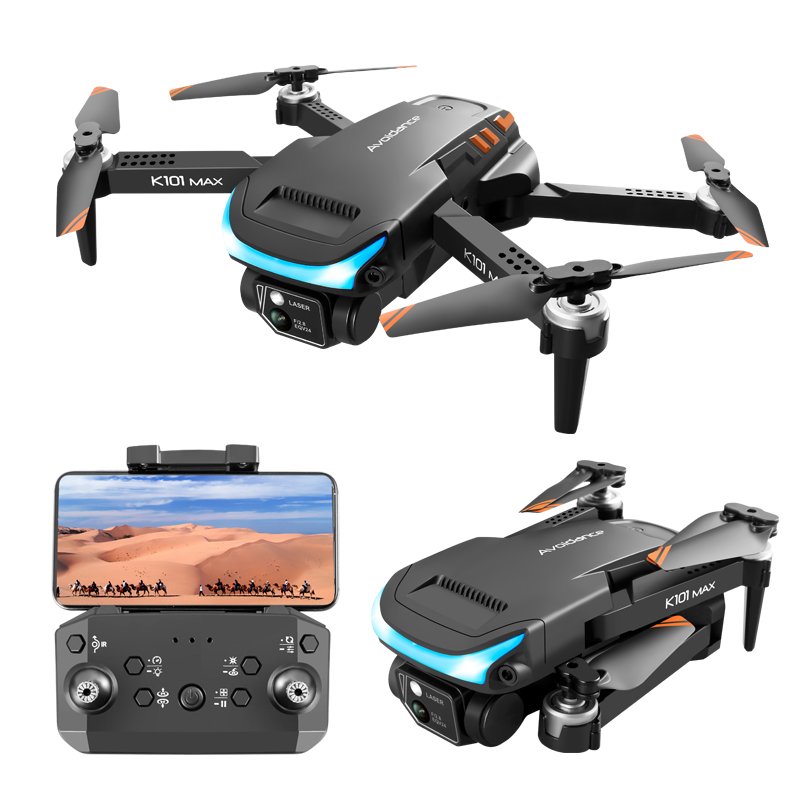 

Квадрокоптер K101 Max Black – DRONE 2022 с 4K и HD камерами FPV, обход препятствий, до 20 мин. полета + КЕЙС