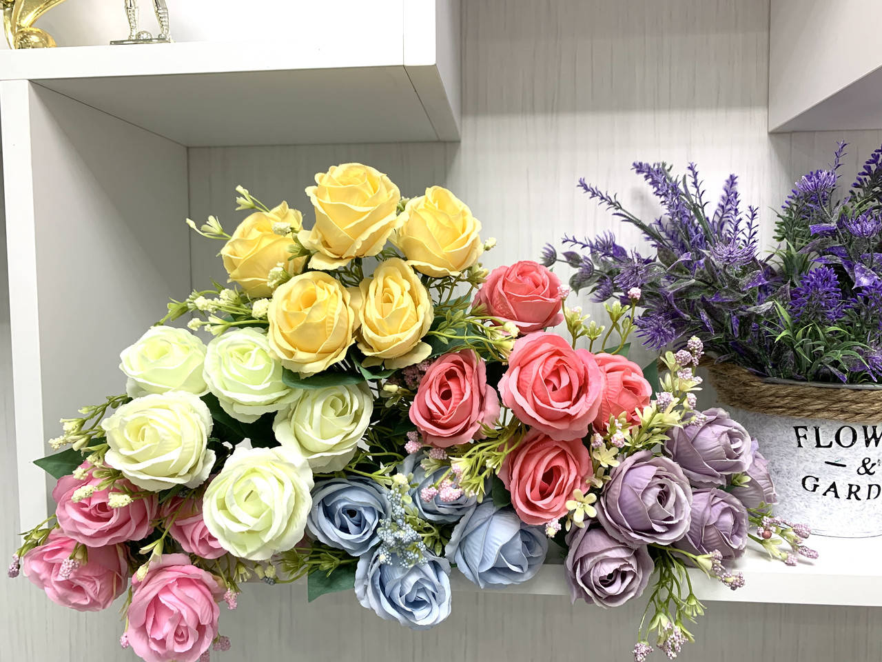 

Искусственная Роза , букет искусственных роз ( 28 см ), Зелёный