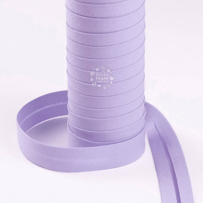 

Косая бейка из хлопка средне-сиреневого цвета (18 мм ширина), Сиреневый