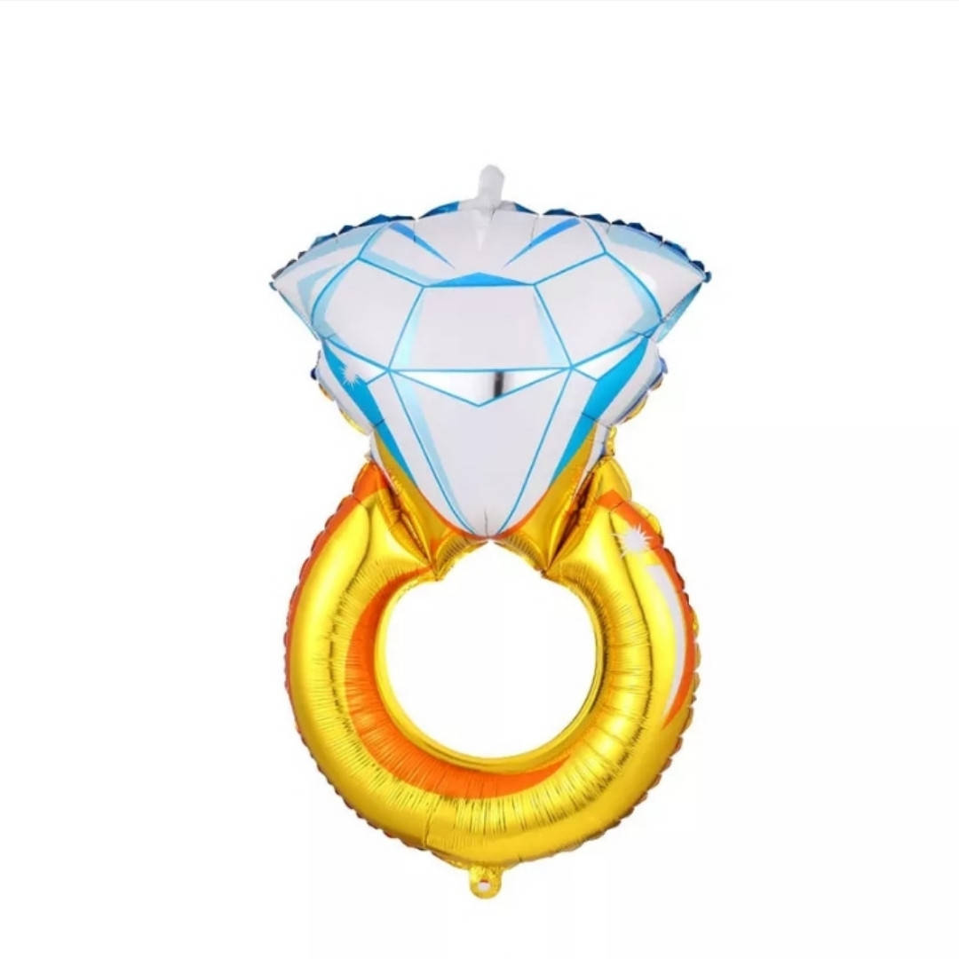 

Фольгированый шар Кольцо бриллиант золотое (Китай)