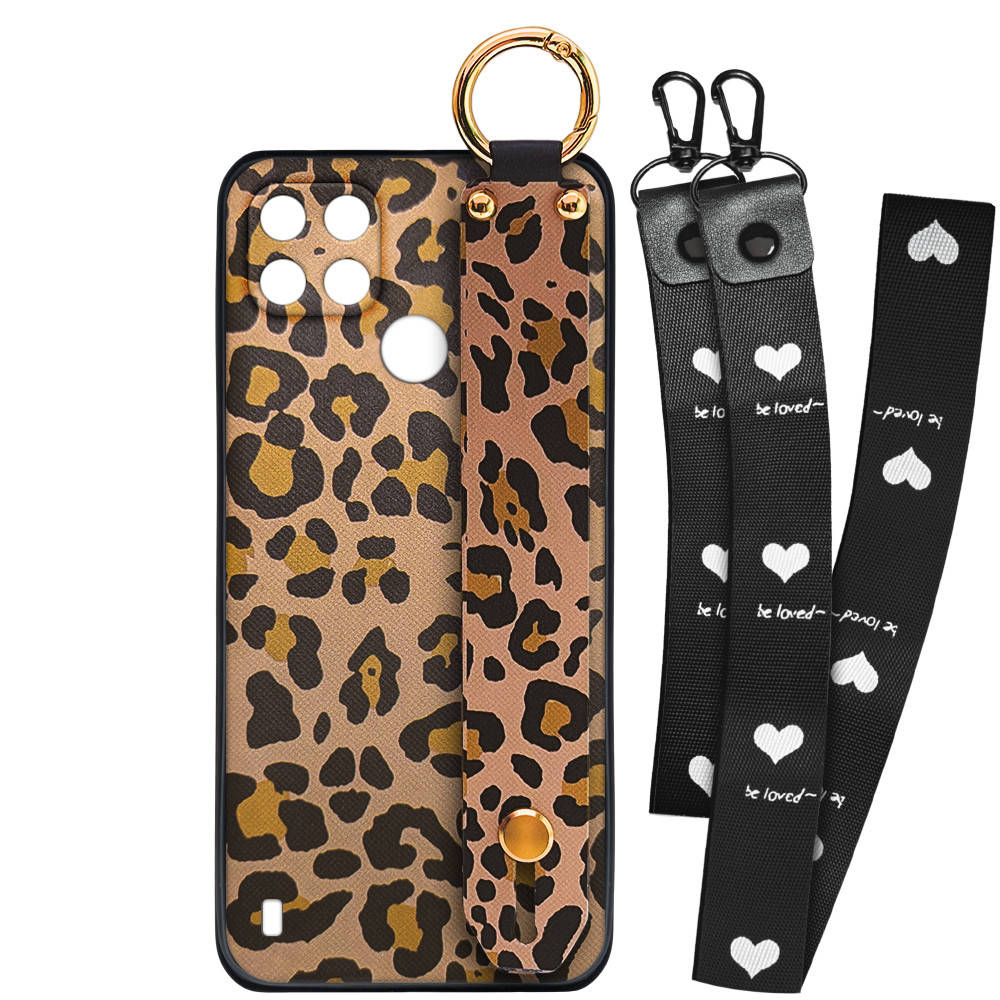 

Чехол SHLab Realme C21Y Leopard + два ремешка с карабином (Реалми С21У)