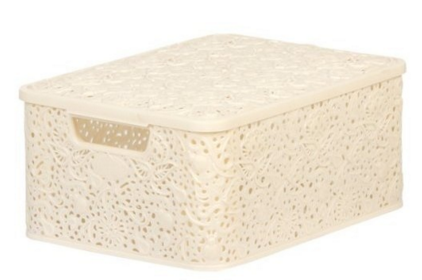 

Корзинка "Ажур" с крышкой, 4,7л, Разные цвета