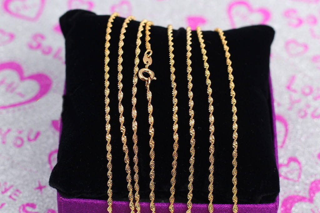 

Цепь Xuping Jewelry спираль 35 см 1,5 мм золотистая