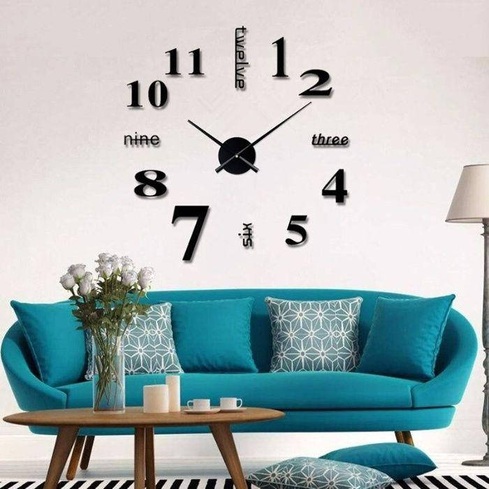 

Большие 3Д часы на стену 50-90 см Original 3D DIY Clock Слова